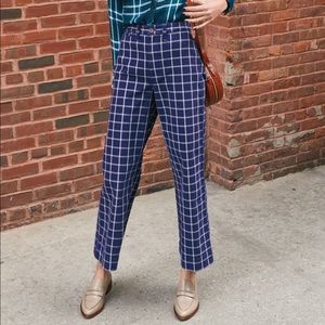 Madewell Emmet Windowpane Crop Pants